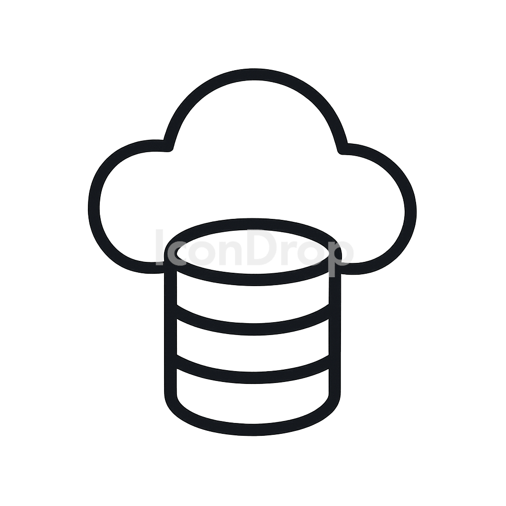 Cloud Object Storage Icon Outline