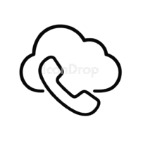 Cloud Phone Icon Outline