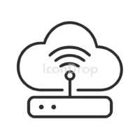 Cloud Router Icon Outline