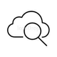 Cloud Search Icon Outline