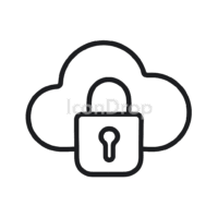 Cloud Security Icon Outline