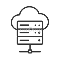 Cloud Server Icon Outline
