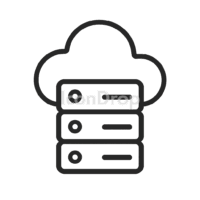 Cloud Service Provider Icon Outline