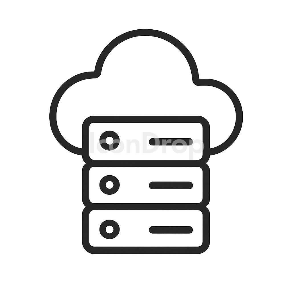 Cloud Service Provider Icon Outline