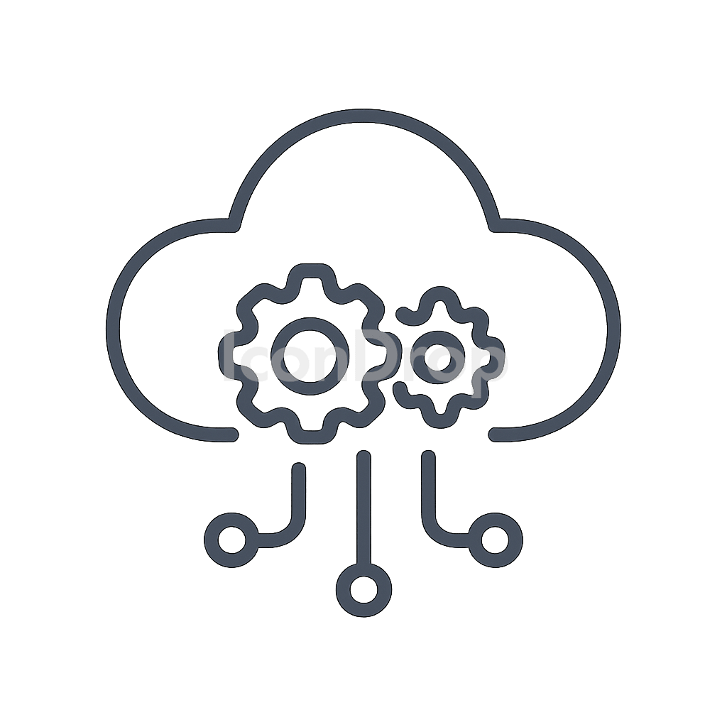 Cloud Solutions Icon Outline