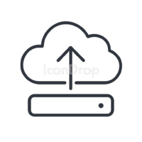 Cloud Storage Icon Outline