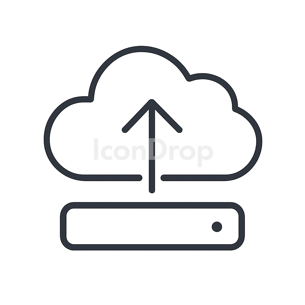 Cloud Storage Icon Outline