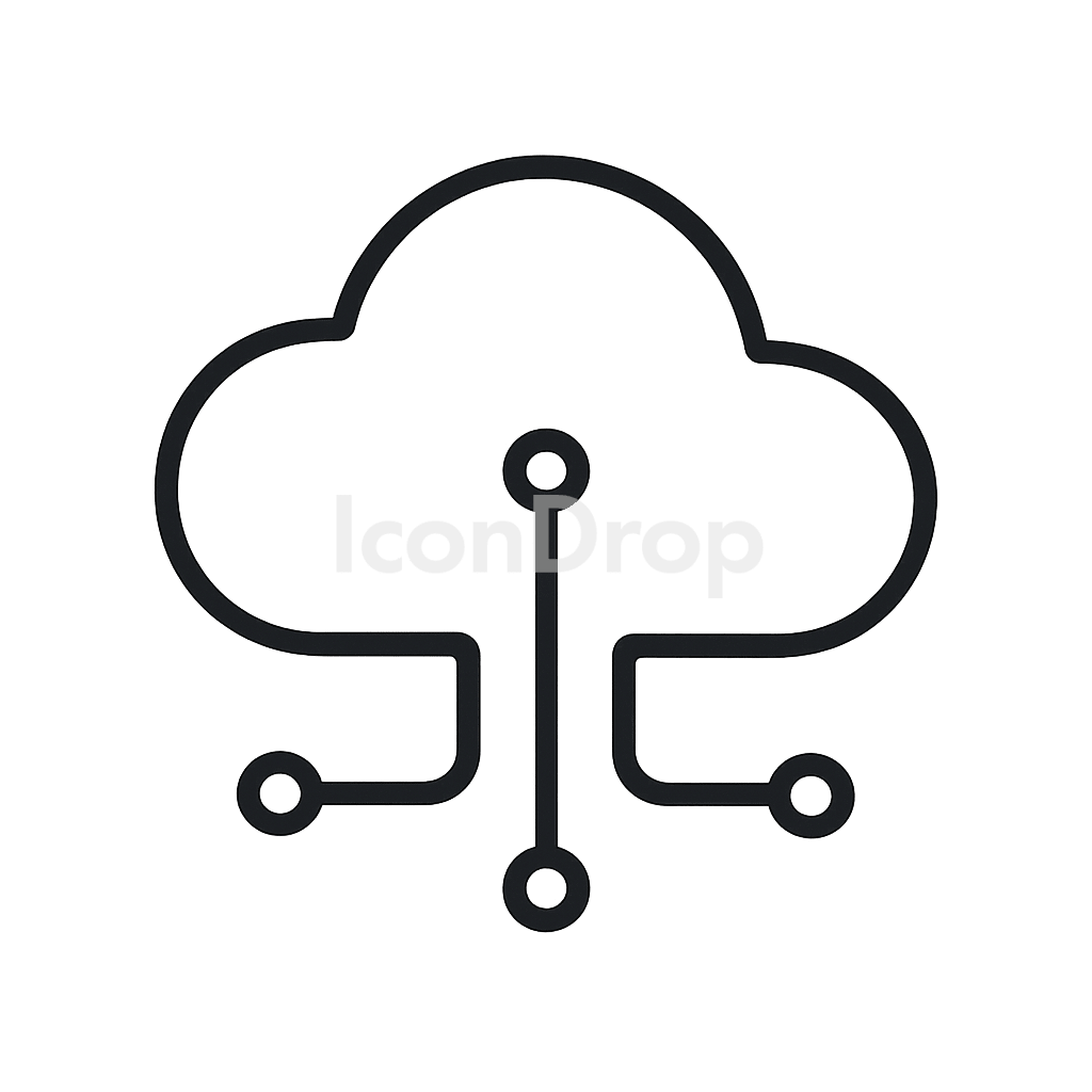 Cloud Technology Icon Outline