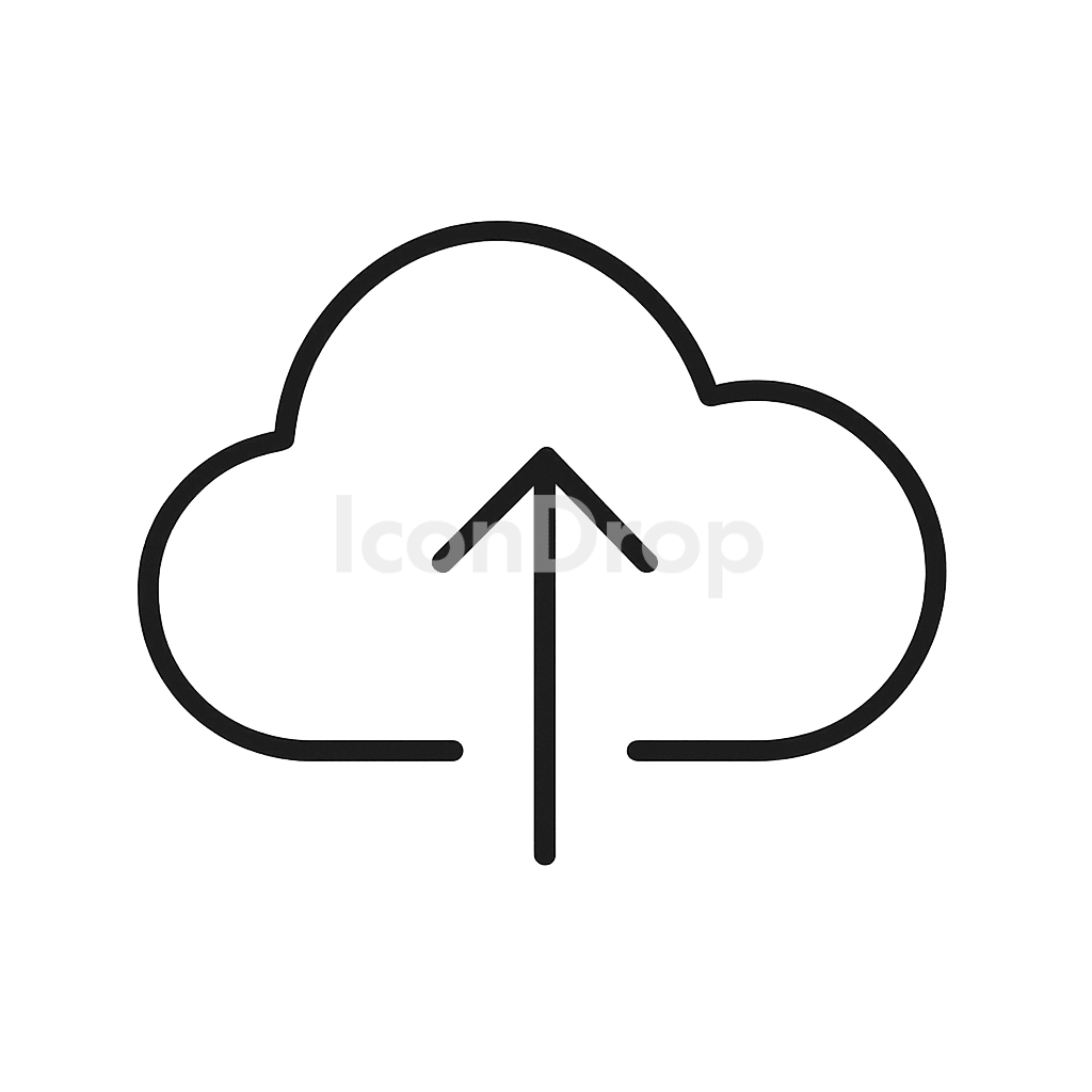 Cloud Upload Icon Outline
