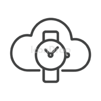 Cloud Watch Icon Outline