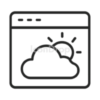 Cloud Widget Icon Outline