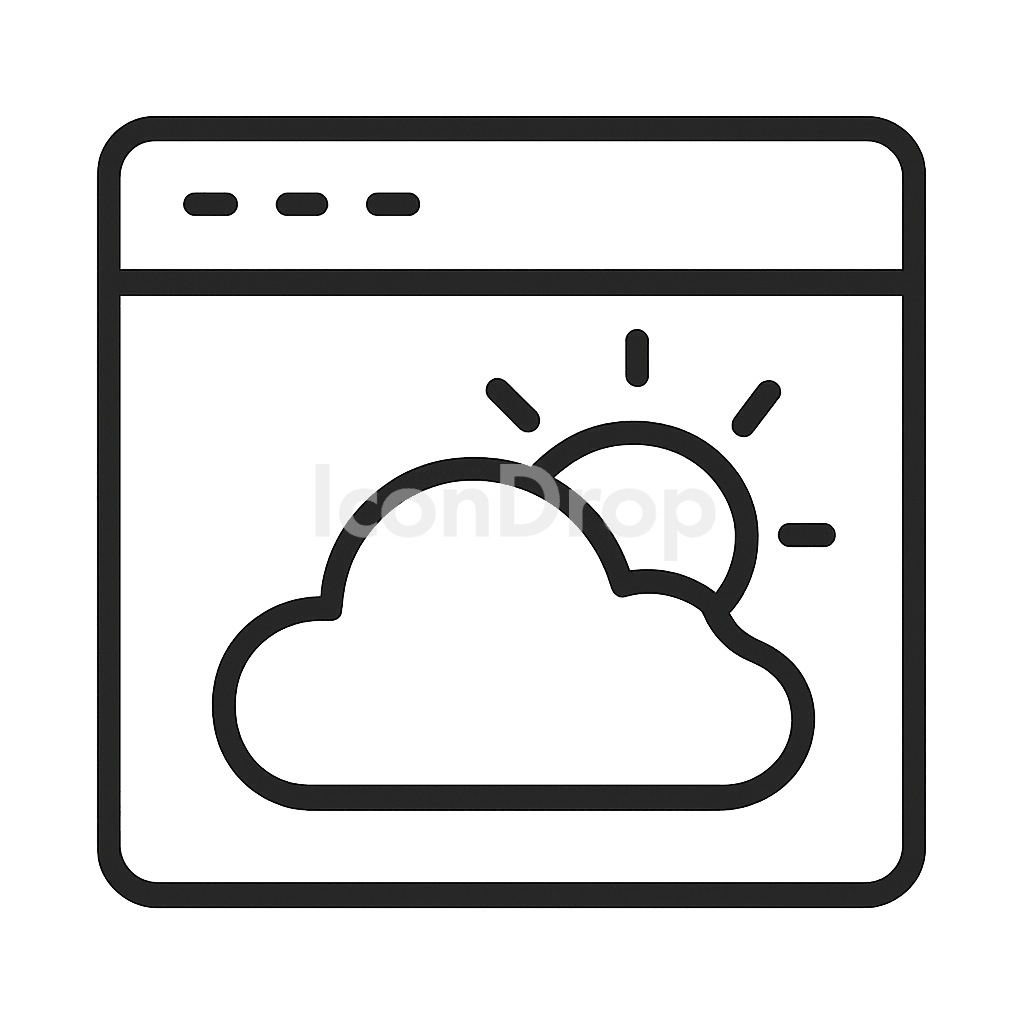 Cloud Widget Icon Outline