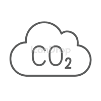 Co2 Cloud Icon Outline