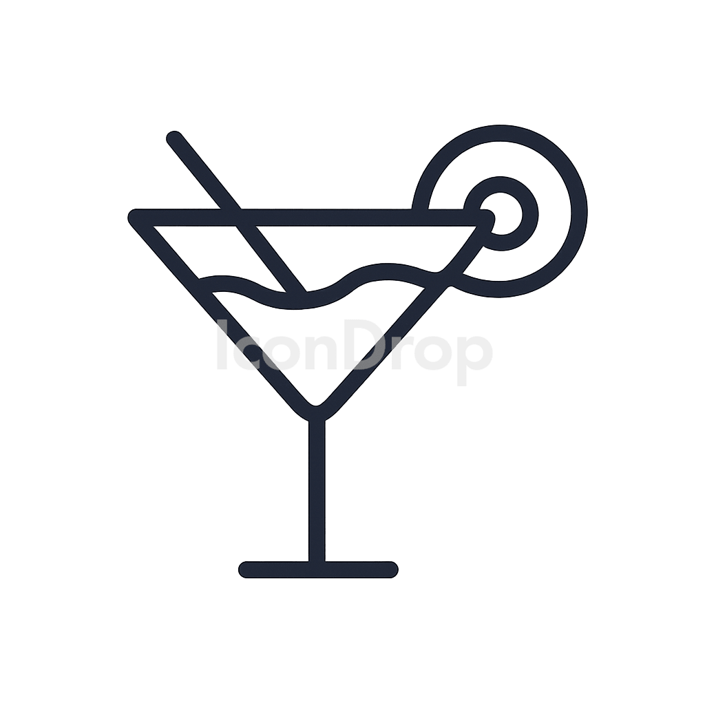 Cocktail Drink Icon Outline