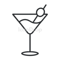 Cocktail Glass Icon Outline