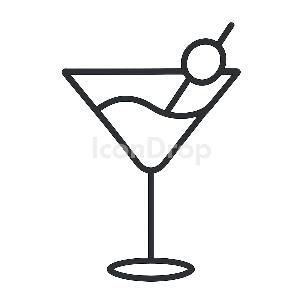 Cocktail Glass Icon Outline