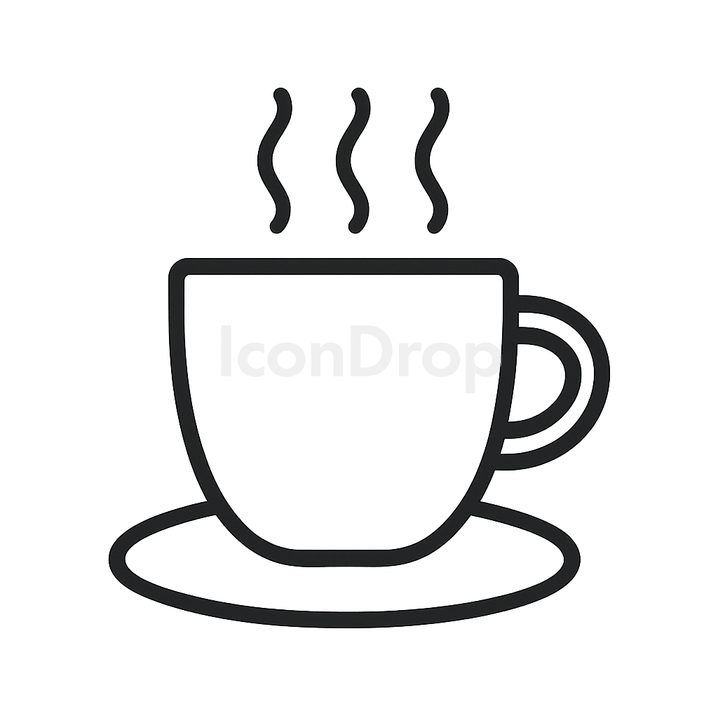 Coffee Cup Icons Outline
