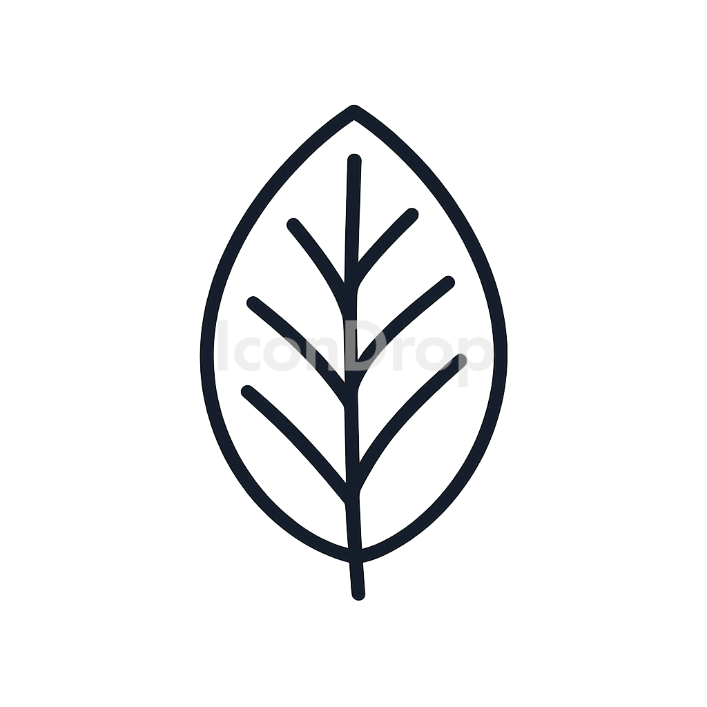 Coffee Leaf Icon Outline