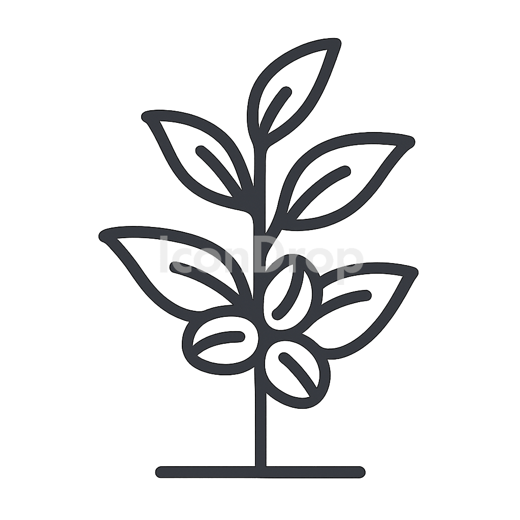 Coffee Tree Icon Outline