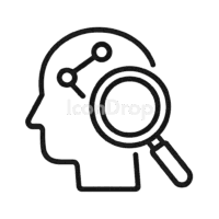 Cognitive Search Icon Outline