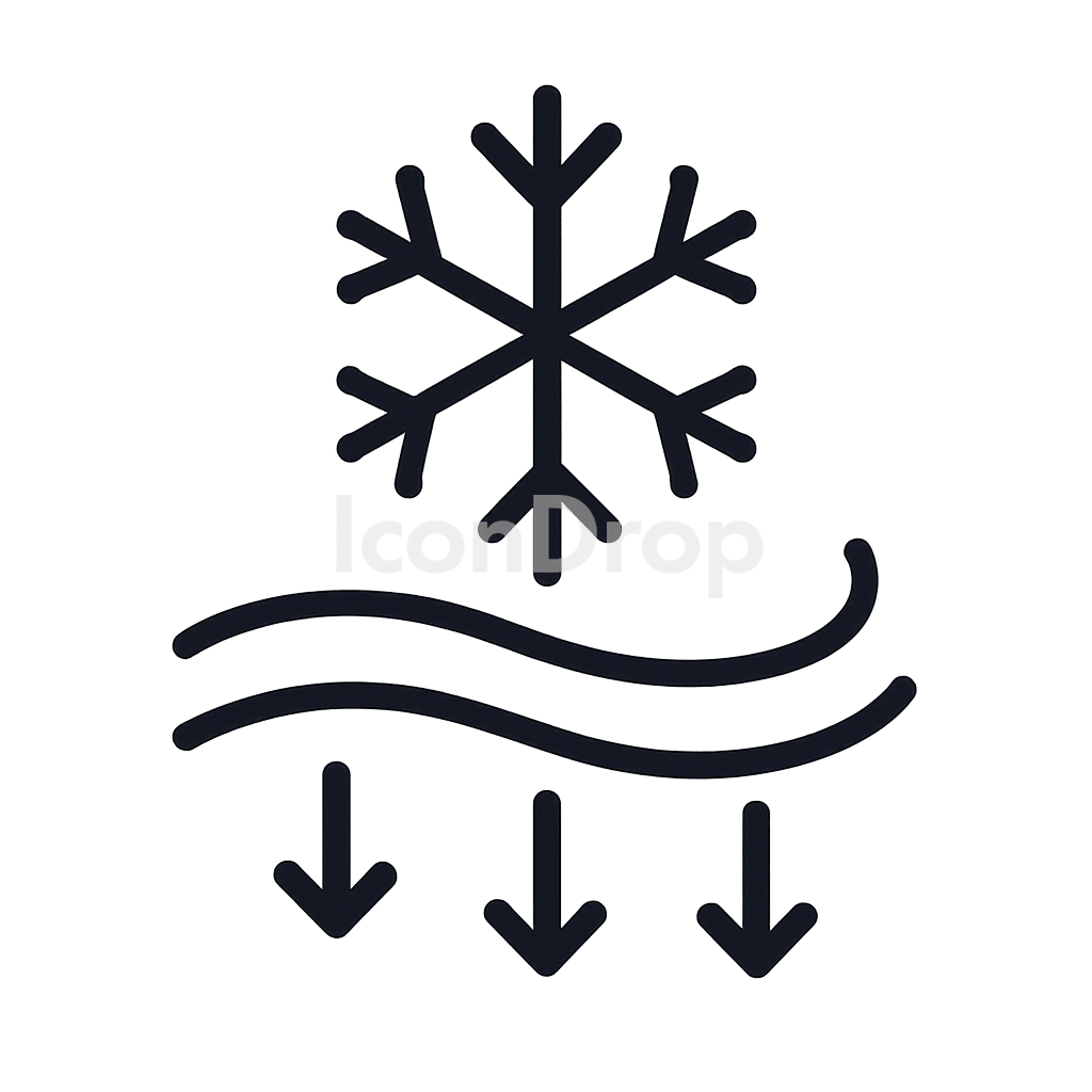 Cold Air Icon Outline