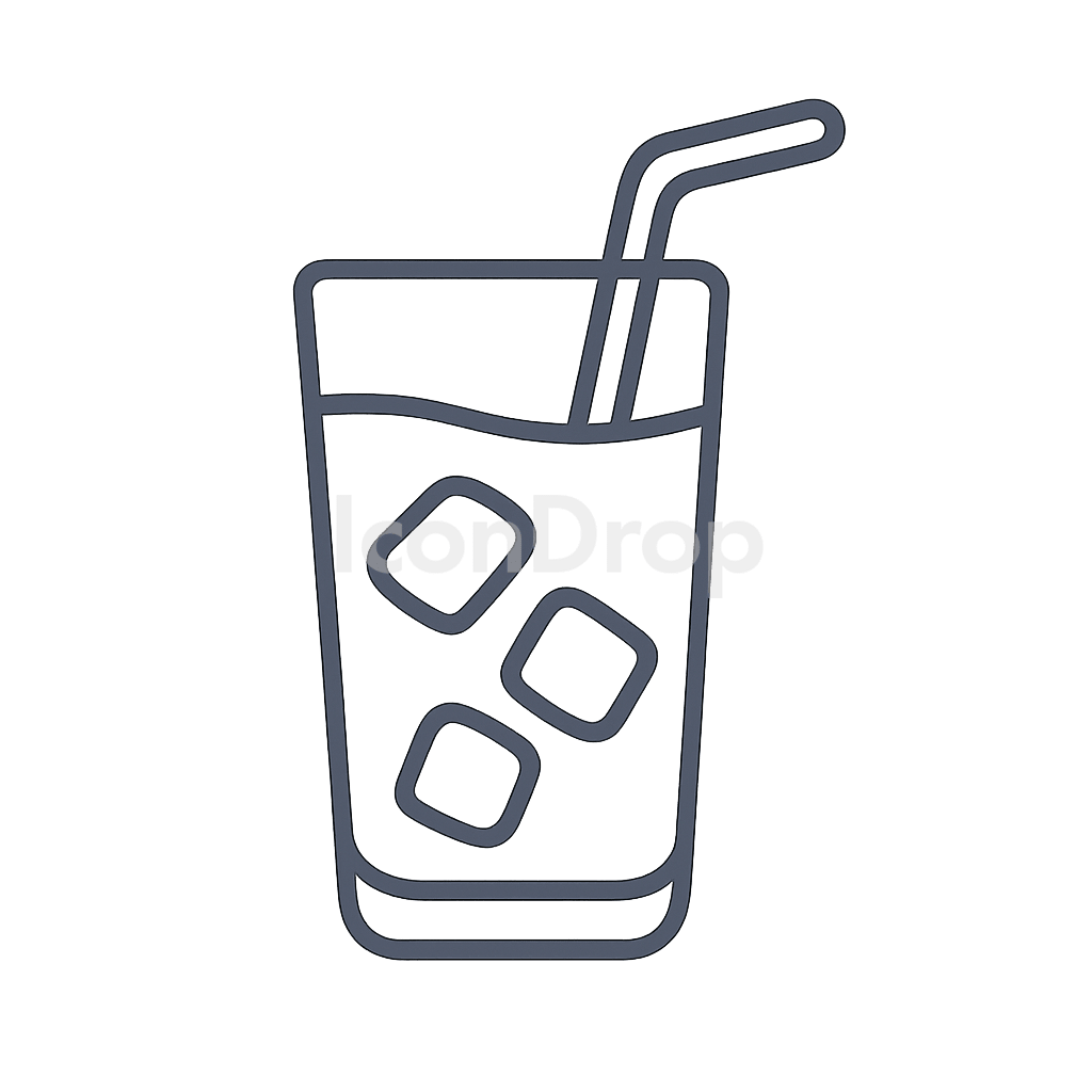 Cold Brew Coffee Icon Outline