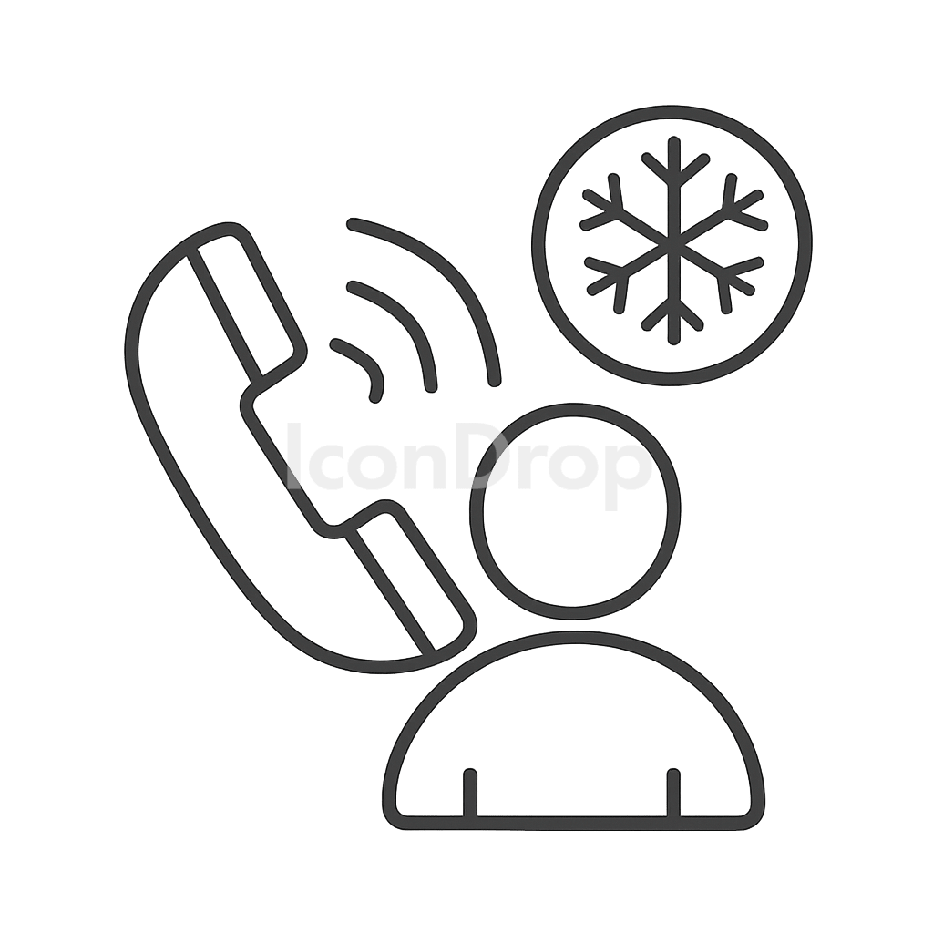 Cold Calling Icon Outline