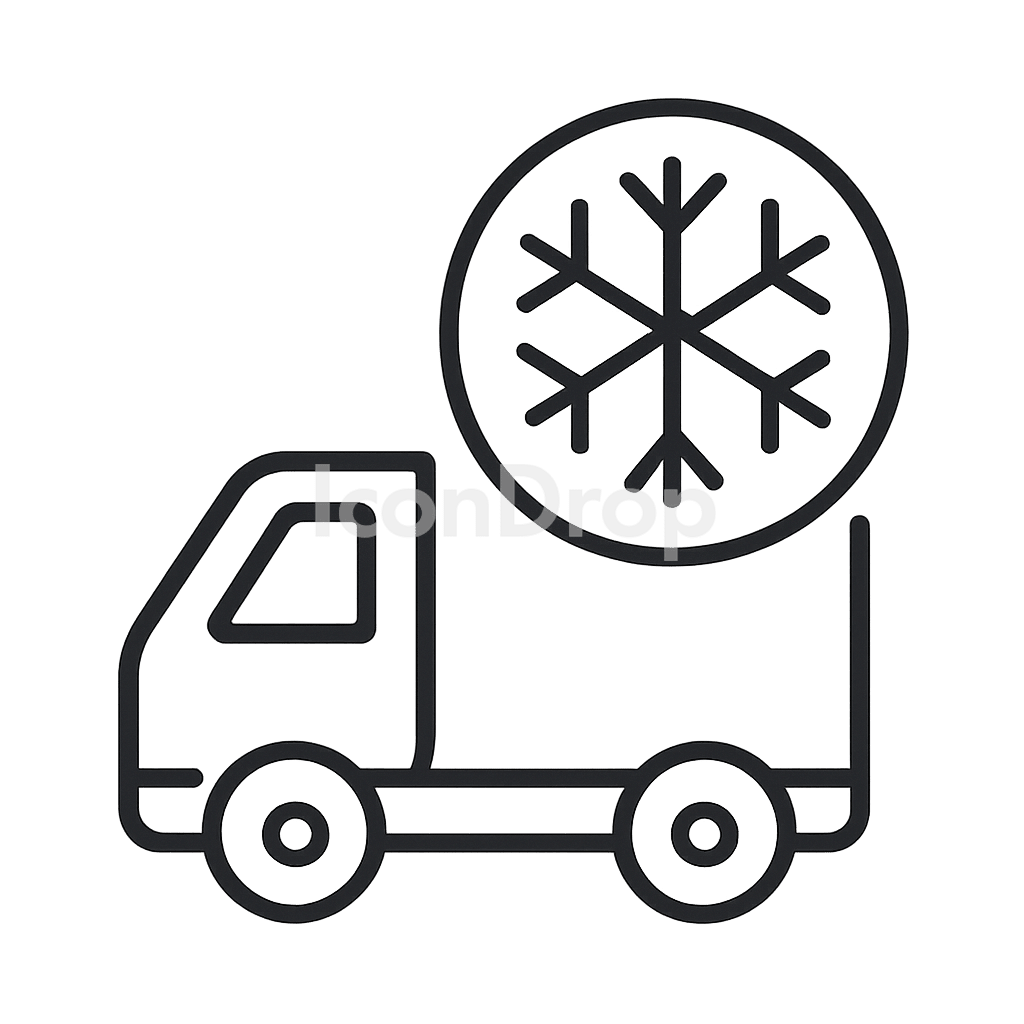 Cold Chain Logistics Icon Outline