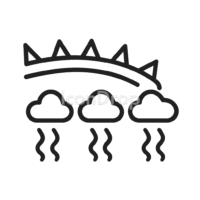 Cold Front Icon Outline