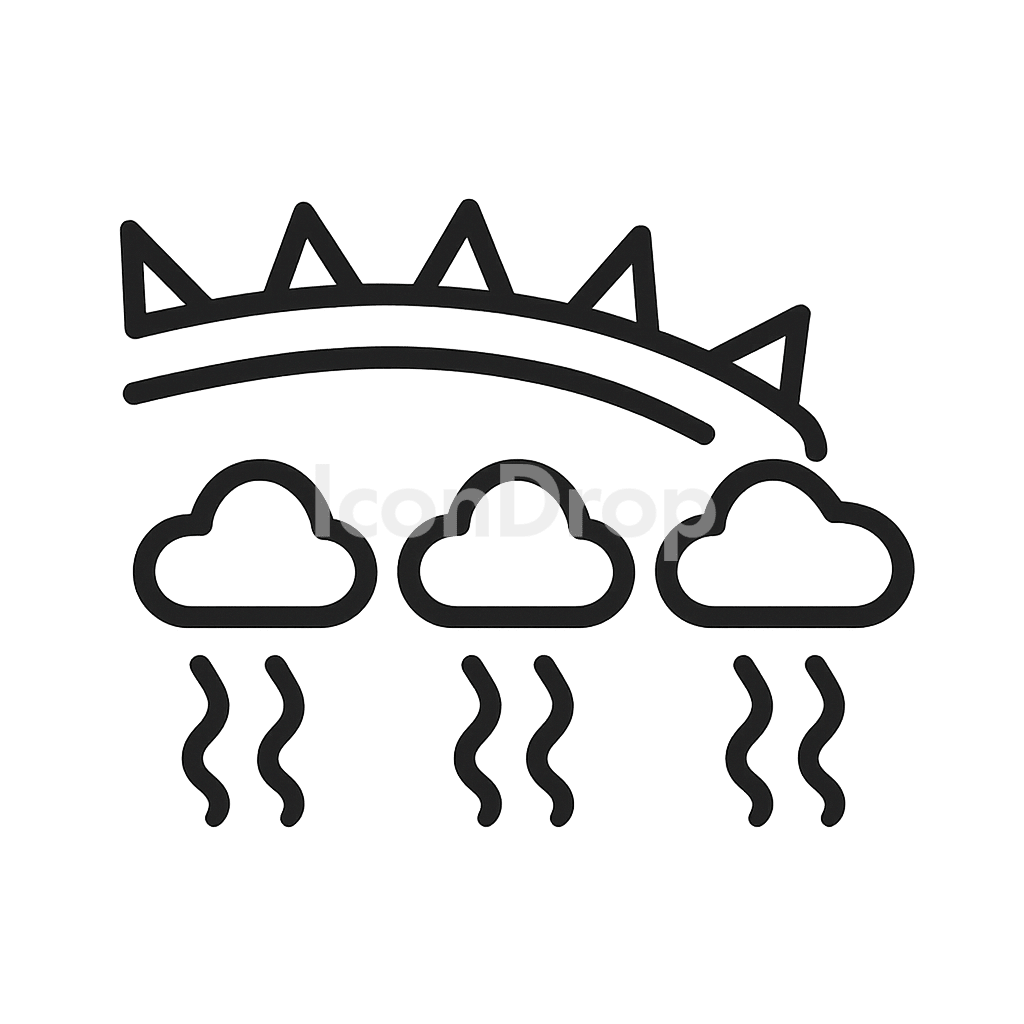 Cold Front Icon Outline