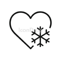 Cold Heart Icon Outline