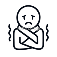 Cold Person Icon Outline