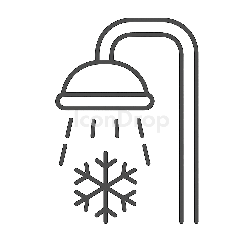 Cold Shower Icon Outline