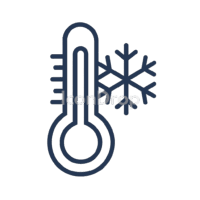 Cold Temperature Icon Outline