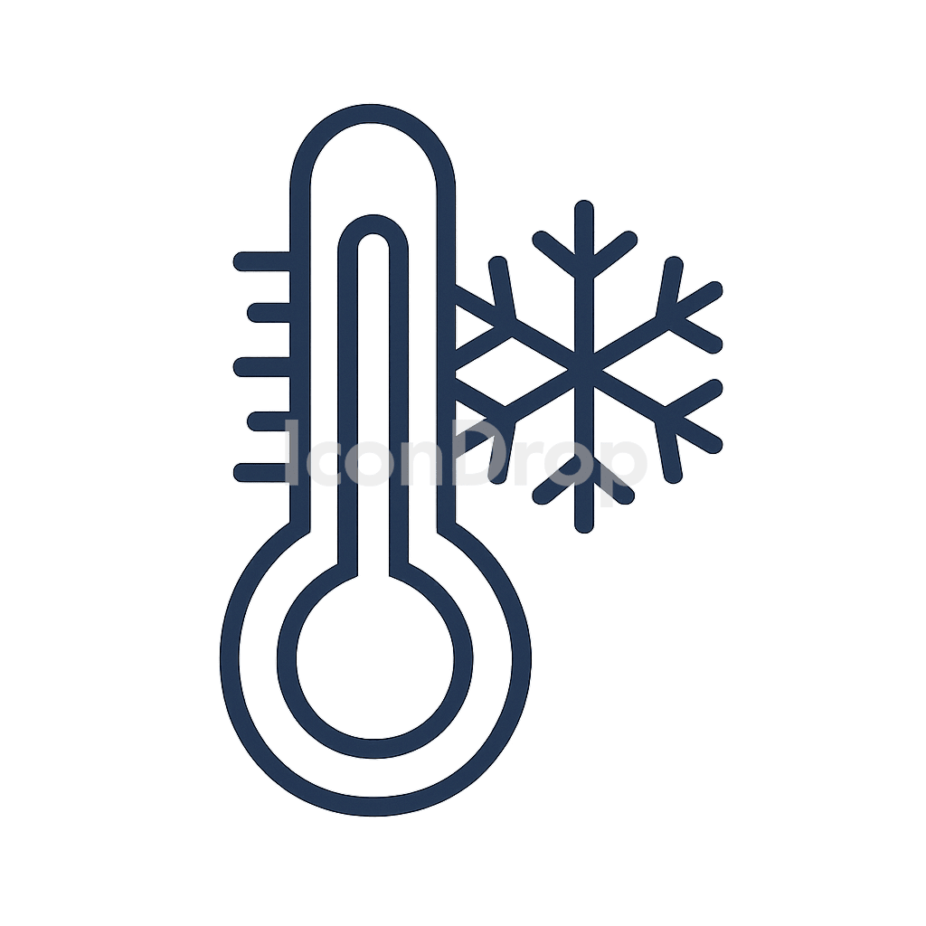 Cold Temperature Icon Outline