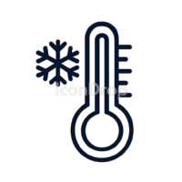 Cold Thermometer Icon Outline