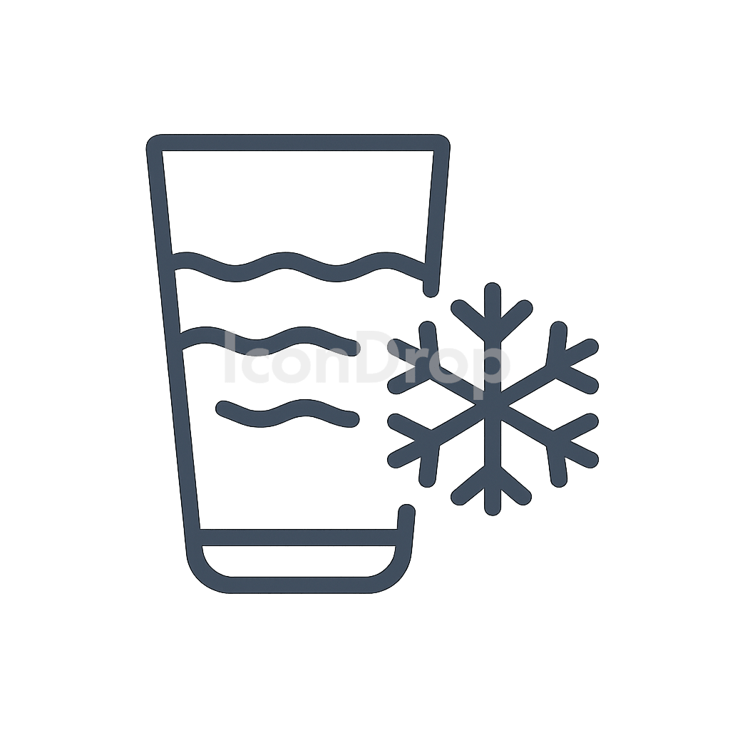 Cold Water Icon Outline
