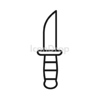 Combat Knife Icon Outline