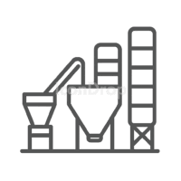 Concrete Batching Plant Icon Outline