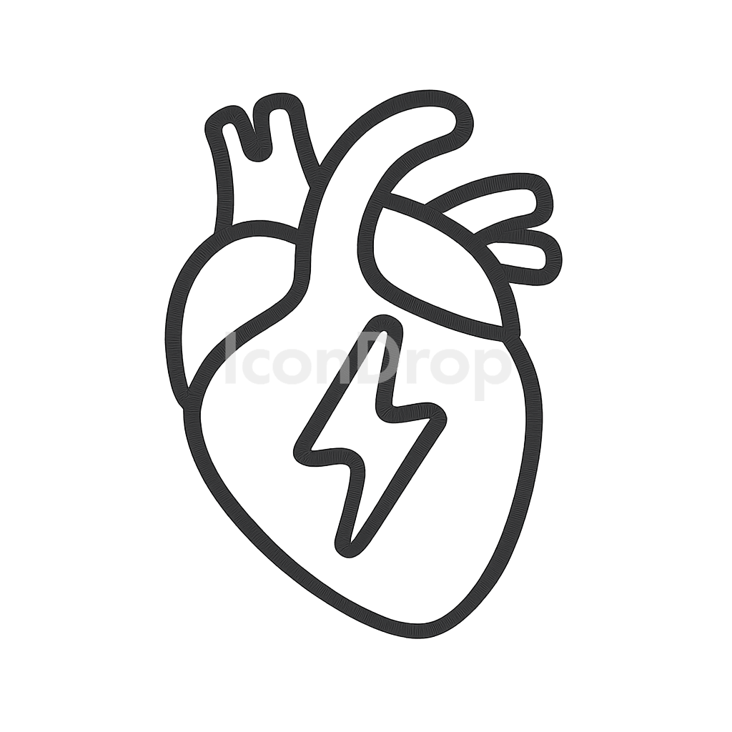 Congenital Heart Disease Icon Outline