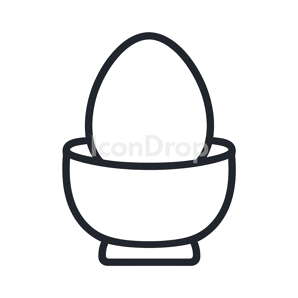 Contains Egg Icon Outline