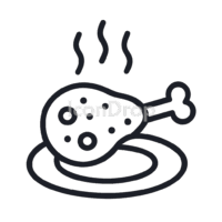Contaminated Food Icon Outline