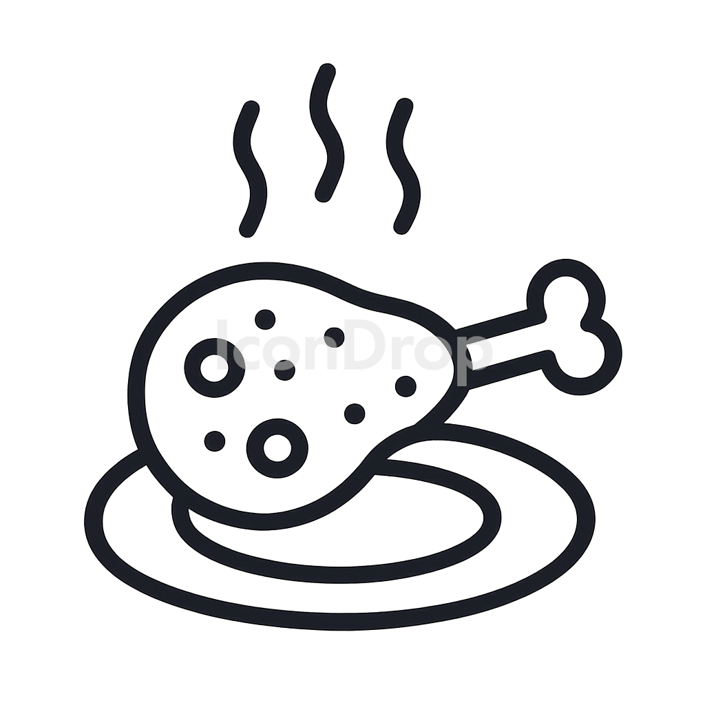 Contaminated Food Icon Outline