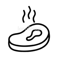 Cooked Meat Icon Outline