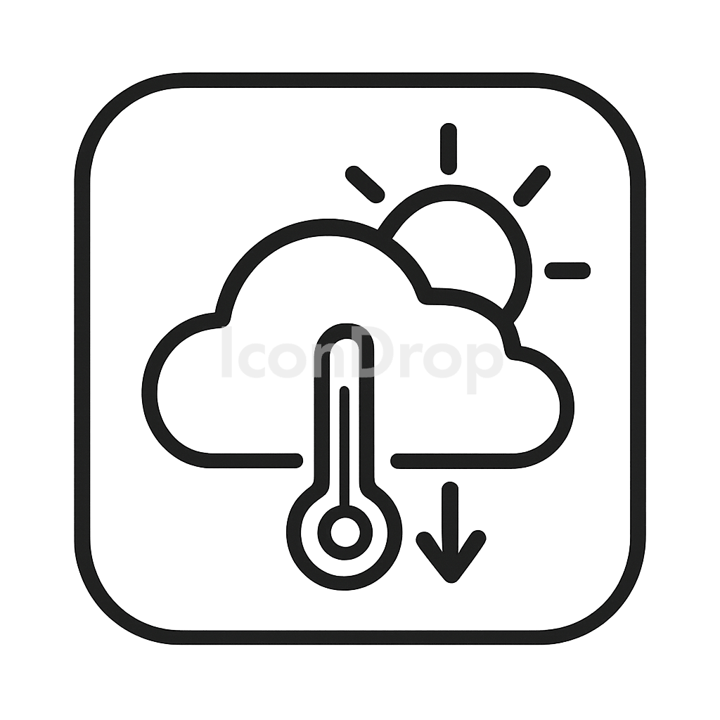 Cool Weather App Icon Outline