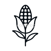 Corn Plant Icon Outline
