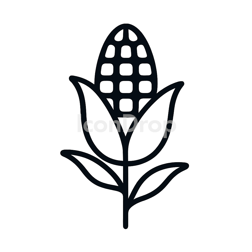 Corn Plant Icon Outline