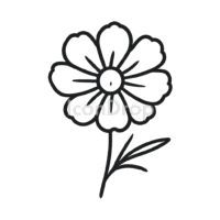 コスモスのアイコン(アウトライン)