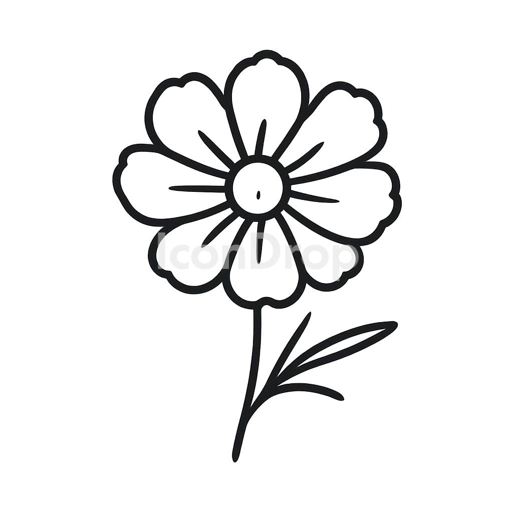 コスモスのアイコン アウトライン
