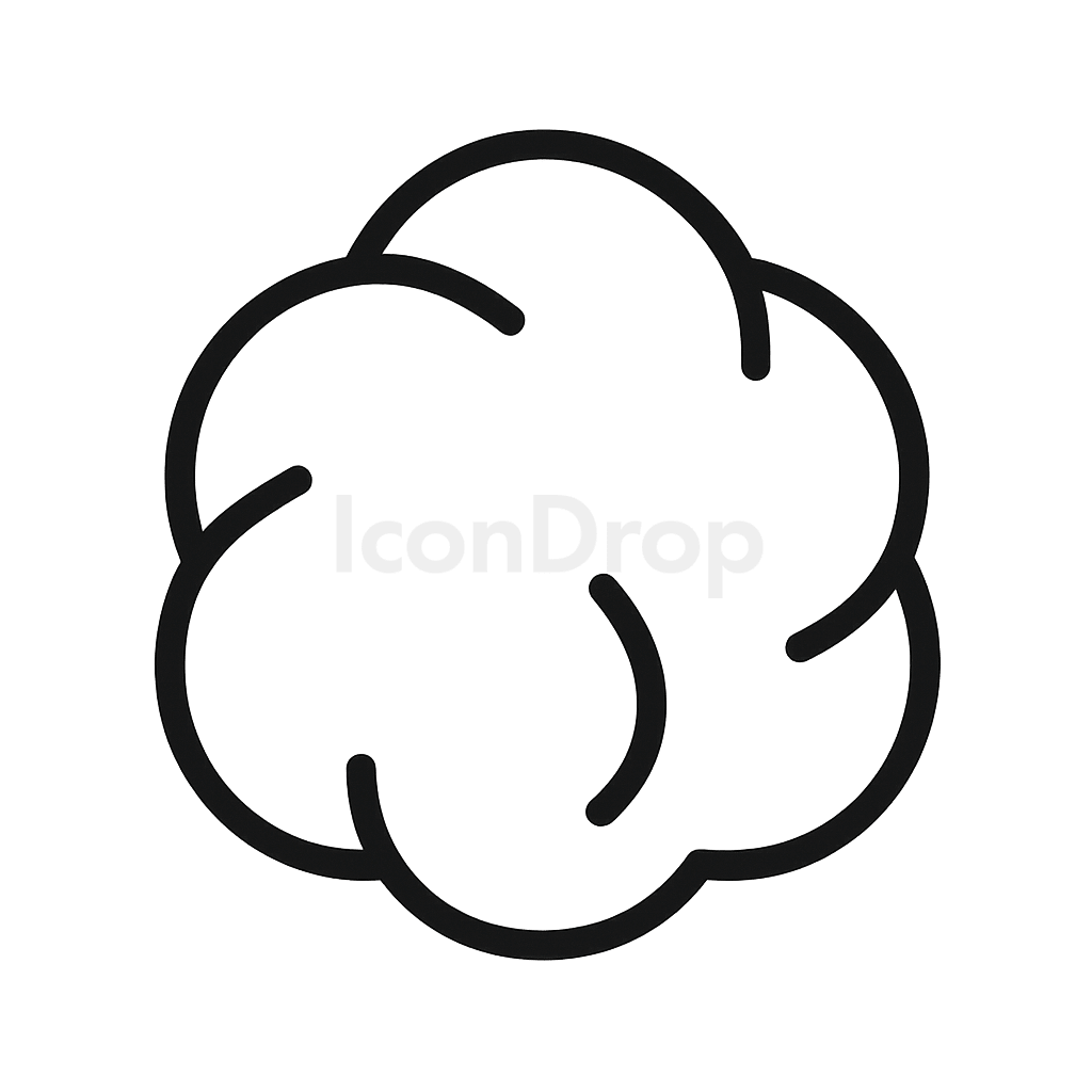 Cotton Ball Icon Outline